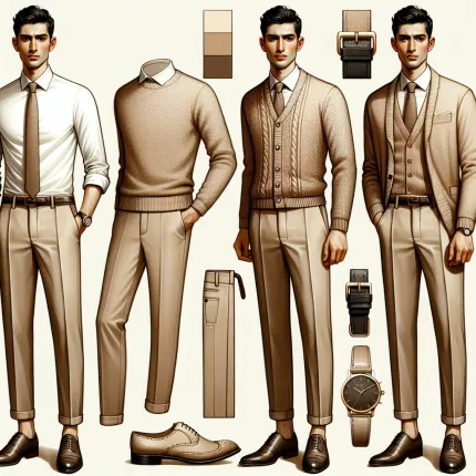 Сочетание бежевого цвета в мужской одежде